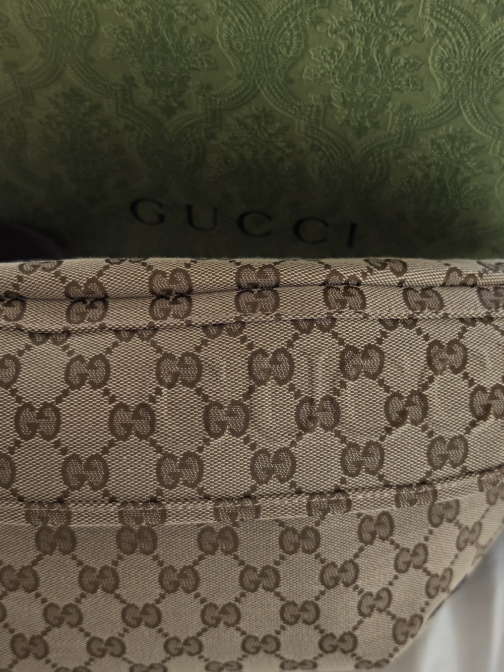 Gucci Beige Monogram Canvas Men’s Crossbody Belt Bag - Picture 12 of 12